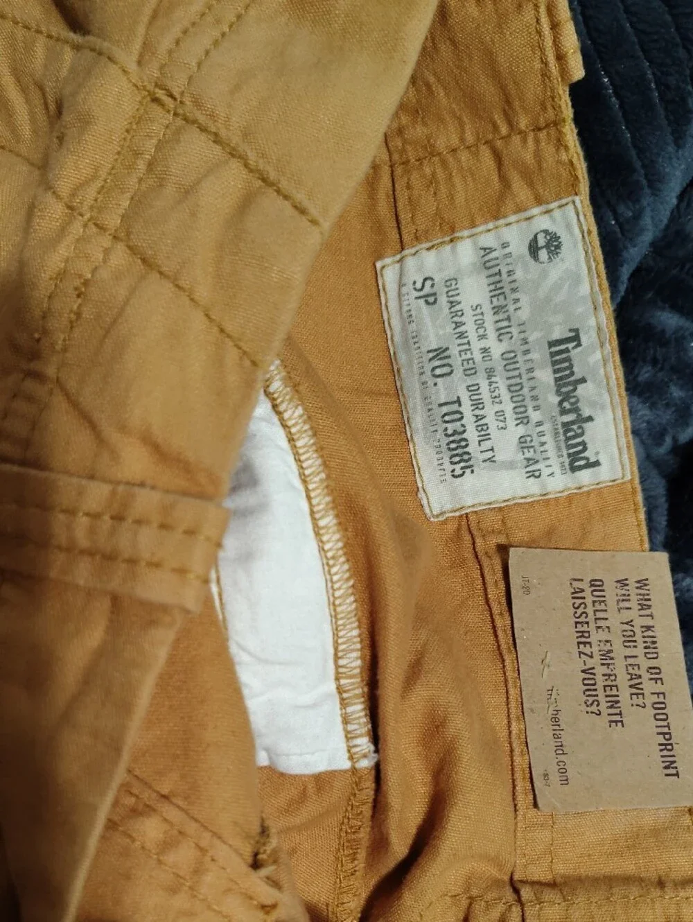 Timberland Mustard Yellow Cargo Shorts with Patch Label